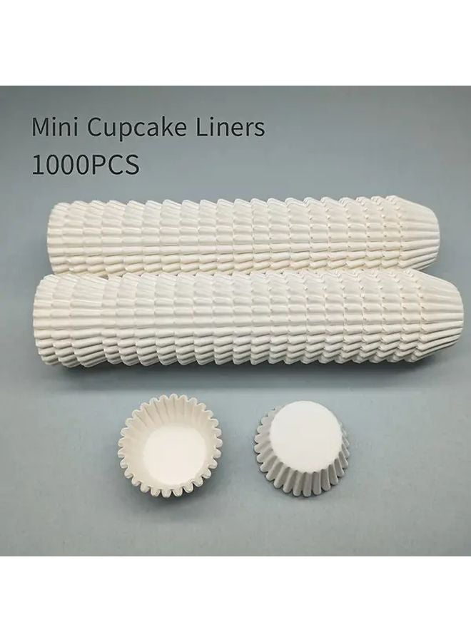 White 250PCS Mini Baking Cups Paper Liners Multipack For Cupcakes Muffins Holiday Themes - Image 4